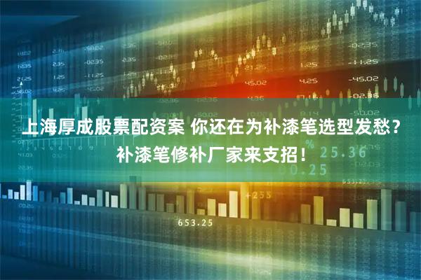 上海厚成股票配资案 你还在为补漆笔选型发愁?补漆笔修补厂家来支招!